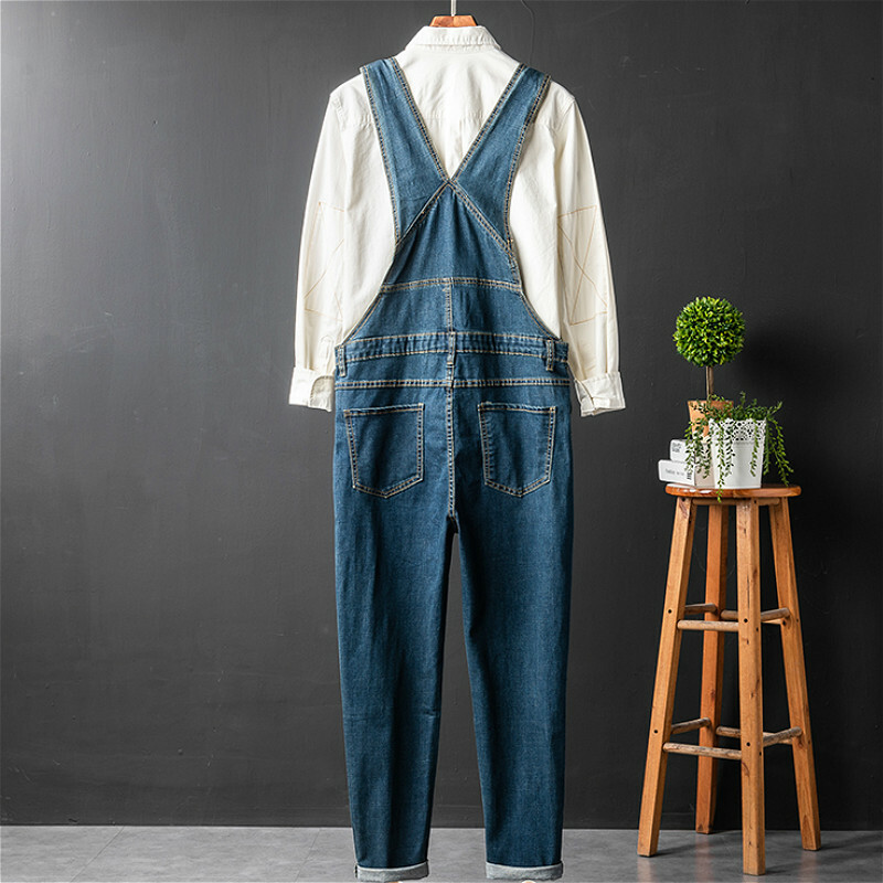Купить Men Loose Jeans Overalls Denim 