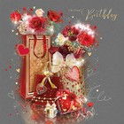 Birthday Card Female - Foil Finish - Cherry Orchard 6.2" x 6.2"