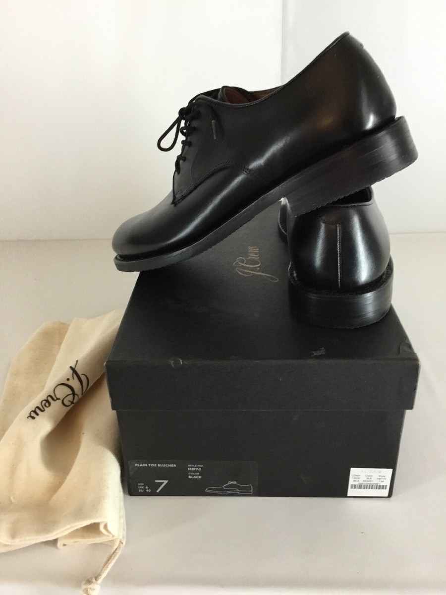 J. Crew Kenton Bluchers Black Leather Shoes JCREW Kenton Leather plain toe Bluchers Shoes $198 H8770 10  main image 3