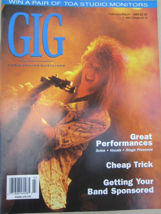 GIG Magazine February/March 1989 Cheap Trick, Getting Sponsored, Dolby vs dbx