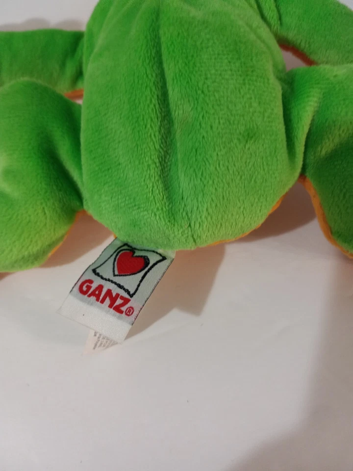 Ganz Lil'Kinz Webkinz Tree Frog 8” Plush Green Yellow Red No Code - Image 4 of 4
