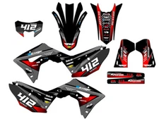 2021-2024 CRF 450 RL SURGE Black Senge Graphics Kit Compatible with Honda