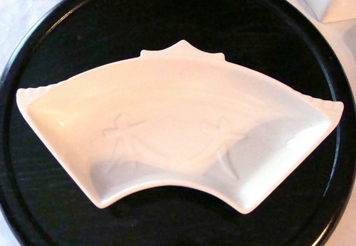 Vintage Lazy Susan California Pottery USA L52 Chinese Motif Mid Century Rare - Picture 4 of 12