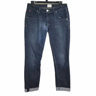Hudson Bacara Crop Straight Cuffed Jeans Size 27