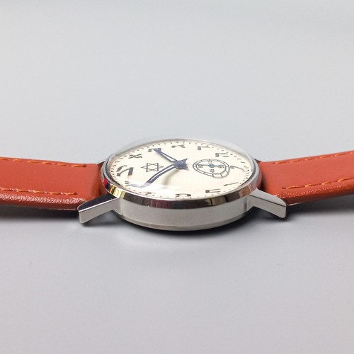 Rare Vintage Pobeda Wristwatch Star of David Soviet Men's Watch in Hebrew - Picture 8 of 11