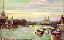 Paris vue du Pont Alexandre französische Bildkarte L.V.Cie Ag2 unbespielt