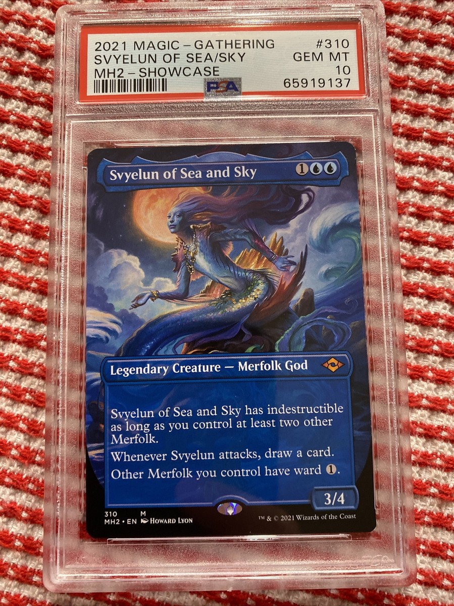 PSA 10 Pop 1 Gem BORDERLESS - MTG Svyelun of Sea and Sky MH2