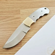 Knifemaking Knife 4" Satin Finish Stainless Full Tang Blade Brass Guard BL145