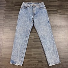 Vintage Levi's 505 Acid Wash Jeans Mens 31x30 28x30 Denim Made In USA 80s