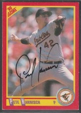 248, Original Autograph, Pete Harnisch; Baltimore Orioles, 1990 Score #355