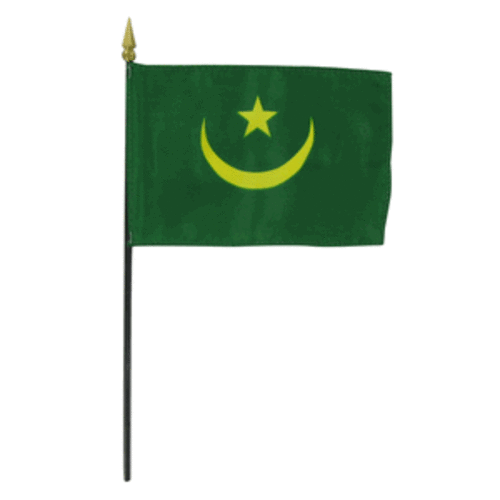 "4x6" Mauritania Flag / Mauritania Desk Flag / Mauritania Stick Flag - Picture 1 of 1