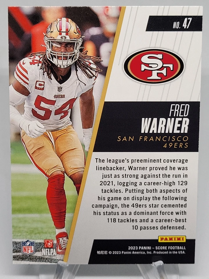2023 Score Top 100 Fred Warner 49ers Case Hit SSP Future HOF - Image 2 of 3