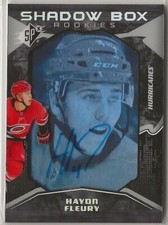 2017 2017-18 SPx Rookie Variations Auto #28 Haydn Fleury 087/148 Carolina