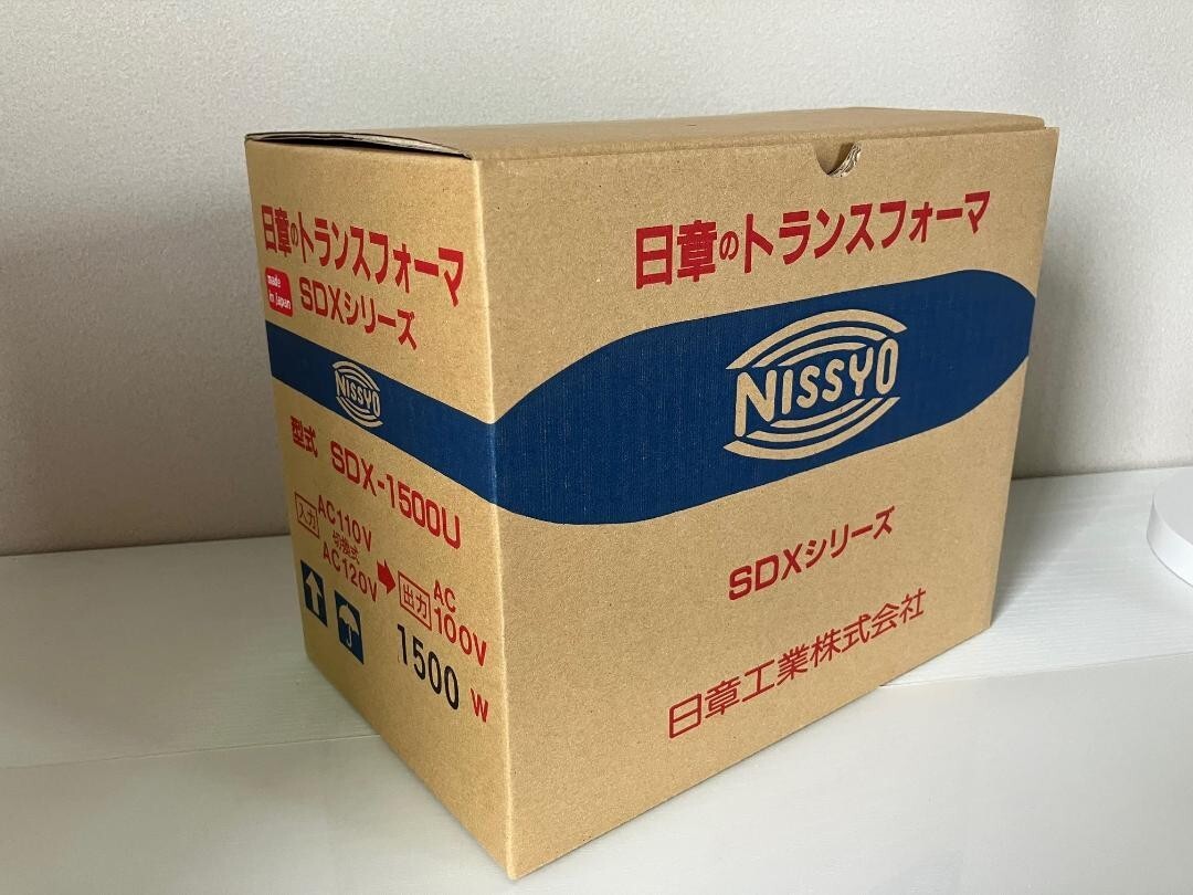 【Alo】NISSYUトランスフォーマー SDX-1500U 100V NISSYO SDX-1500U Step Down Transformer - White for sale