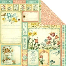 Graphic 45 Time to Flourish Collection Easter 12" April Cut Apart Cardstock