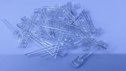 Lámpara de luz LED rectangular cuadrada transparente con luz azul de 2x5x7 mm 50 piezas - Imagen 6 de 6