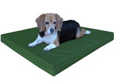 Medium Green Canvas Pet Dogbed Orthopedic Waterproof Cooling Memory Foam 37x27x4