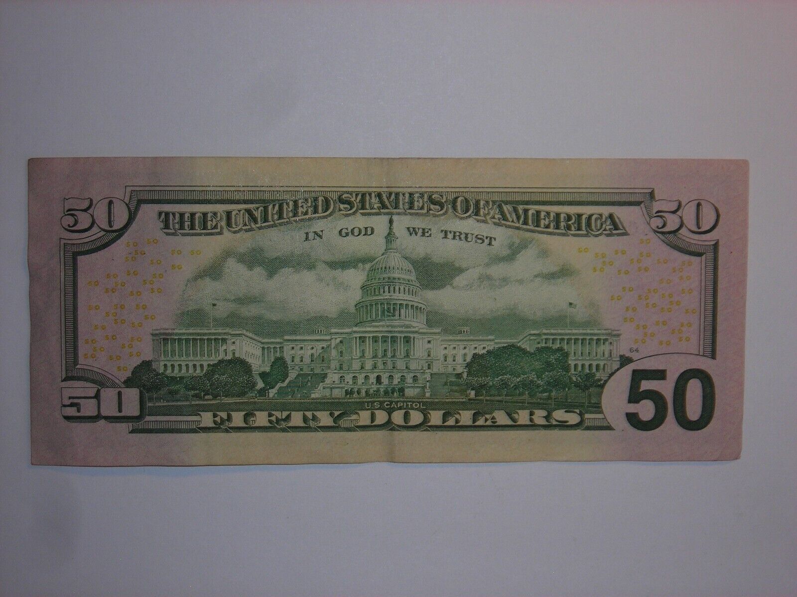 2013 $50 US Dollar FRN Bank Note MD 62044062 B Two Digit Bookend