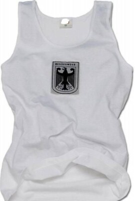 Neu DEUTSCHER STIL BUNDESWEHR TRÄGERTOP WEISS ODER SCHWARZ