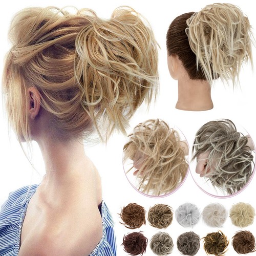 X-Large Messy Bun Real as Human Hair Piece Scrunchies Updo Wrap Hair Extensions