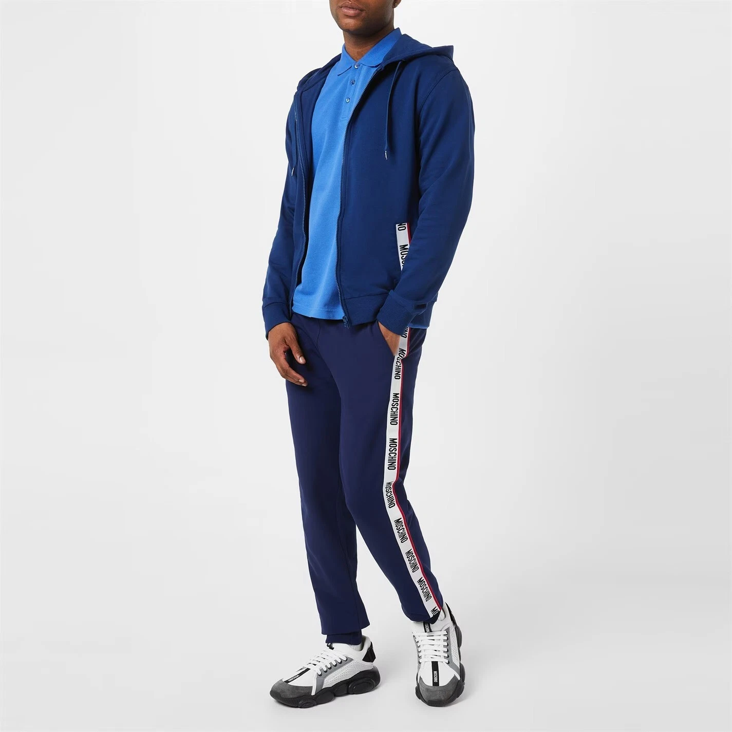 Moschino Tape Logo Navy Blue Joggers size M RRP £220