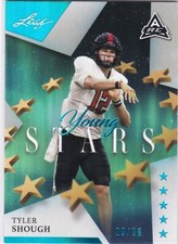 2021 Leaf Young Stars Platinum #20 Tyler Shough - Texas Tech Rookie ARC 29/99