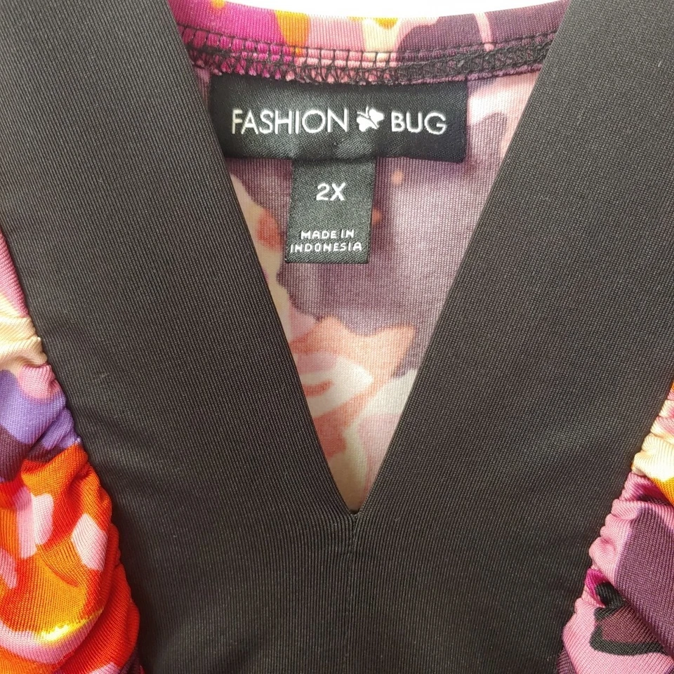 Moda Bug Babydoll Maxi Vestido Mujer Talla 2X Y2k De Colección Tropical Floral Boho Costero Foto 4 de 4