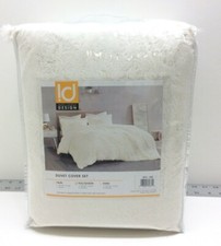 Intelligent Design ID12-1924 Shaggy Fur Duvet Cover Set Full Queen Ivory