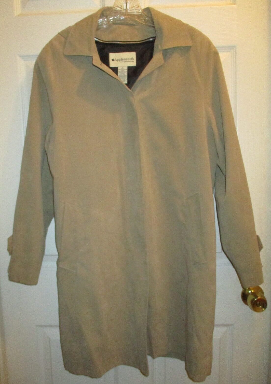 AppleseedsLadies Long CoatKhaki ColorZippered Lini… Gem