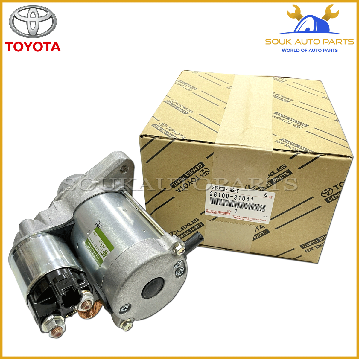 28100-31041 Genuine Toyota STARTER ASSY 1GR-FE FORTUNER