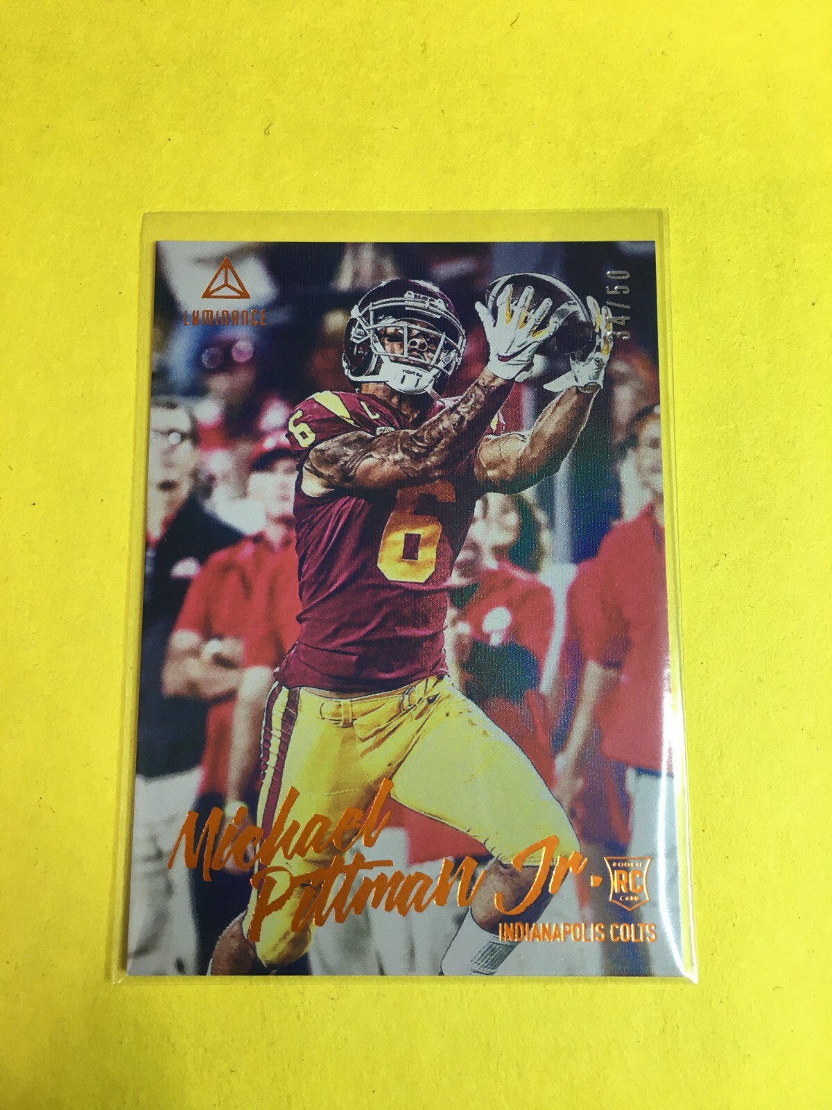 F157,627 2020 Panini Luminance Orange #127 Michael Pittman Jr./50 COLTS