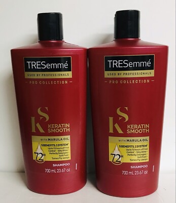 2 PK TRESemme Keratin Smooth Shampoo with Marula Oil 23.67 fl oz Each