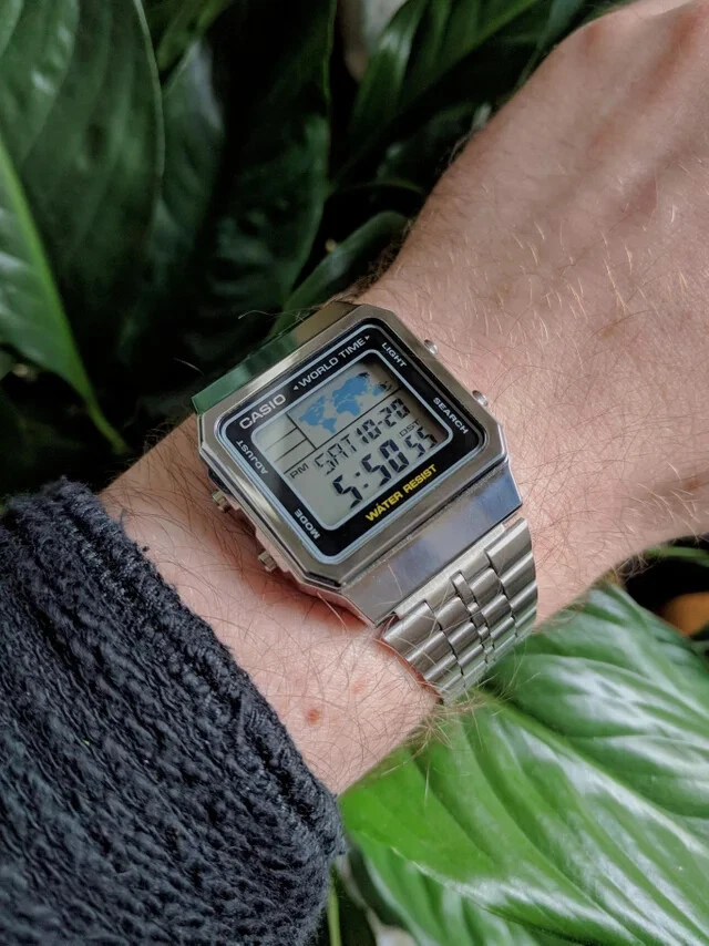 CASIO A500WA-1DF OROLOGIO UOMO DONNA ACCIAIO DIGITALE 36x39mm SOTTOCOSTO - Immagine 3 di 4