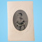 Antique Tintype Photo Child Young Boy Portrait 1800s Victorian Civil War Era