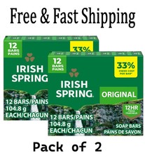 Irish Spring Bar Soap for Men, Original Clean Mens Bar Soap, 12 Pack, 3.7 Oz