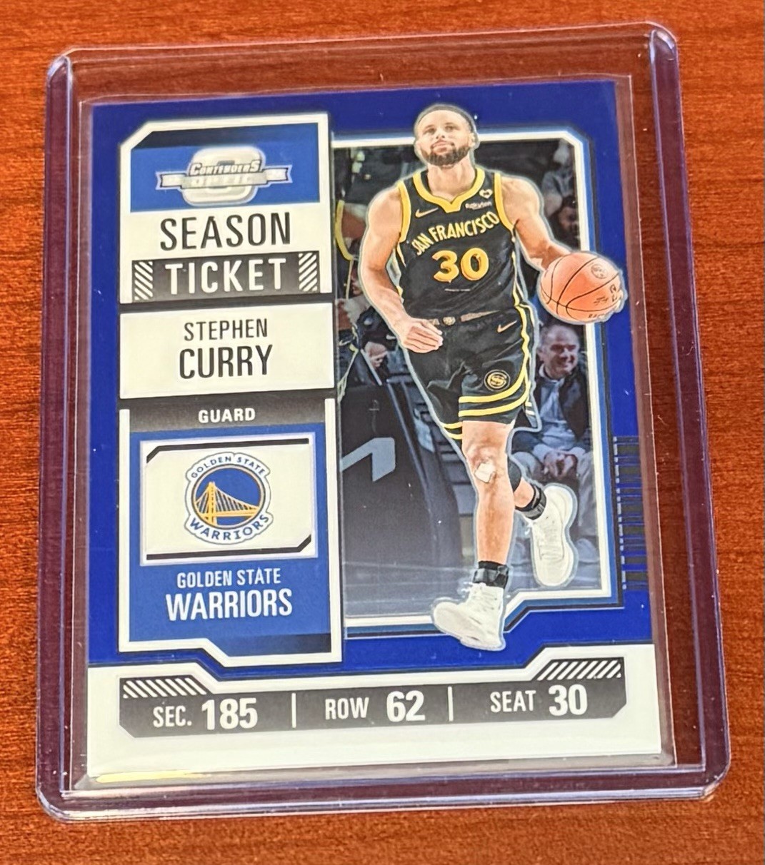 2023-24 Panini Contenders Optic Stephen Curry Blue /99 Warriors #37
