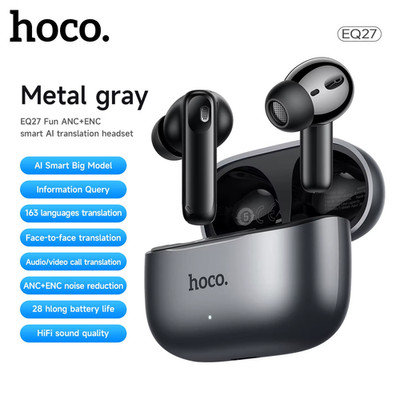 Hoco EQ27 Fun TWS Earbuds AI Translation 134 Sprachen, ANC+ENC, Bluetooth 5.4