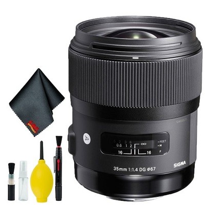 Sigma 35mm f/1.4 DG HSM Art Lens for Nikon F (International Model) Standard Kit