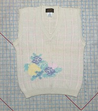 Eddie Bauer Fair Isle Sweater Vest Large Vtg Hong Kong Knit Rare Unisex Preppy