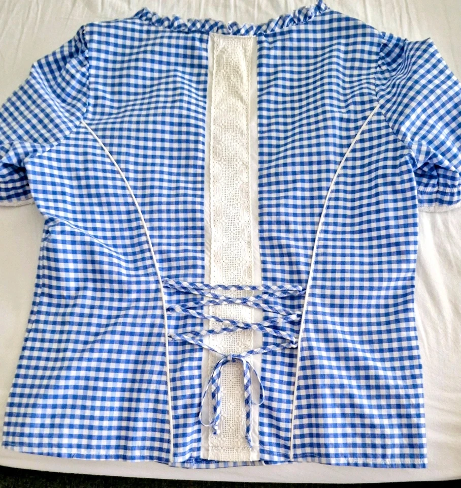 Trachtenbluse Kurzarm Damen Gr.40 Trachtenbluse - Bild 2 von 2