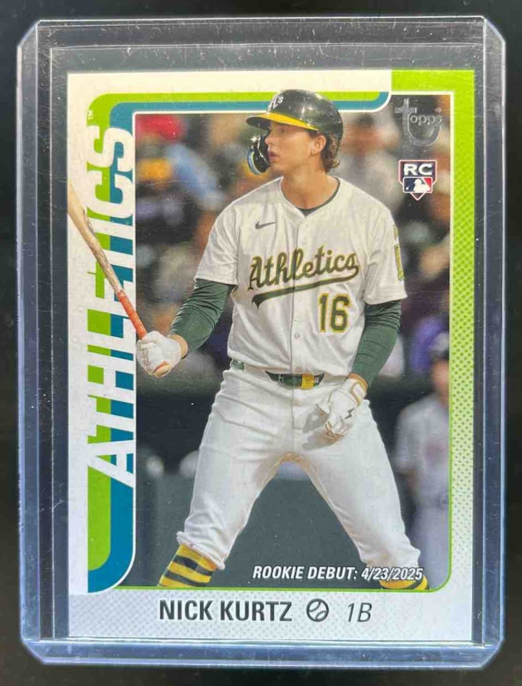 2025 Topps Update Nick Kurtz RC Vintage Stock Rookie Debut #/99 Athletics