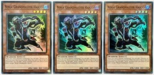 3 x SHVA-DE022 Ninja-Großmeister Hanzo - Super Rare 1. Auflage LP/NM YuGiOh