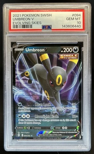 2021 Pokemon SWSH Evolving Skies Umbreon V #094/203 PSA 10 GEM MINT