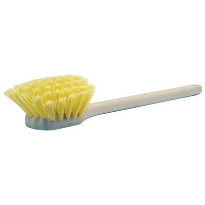 Weiler 79109 20'' Utility Scrub Brush, Yellow Polystyrene Fill, Long Handle