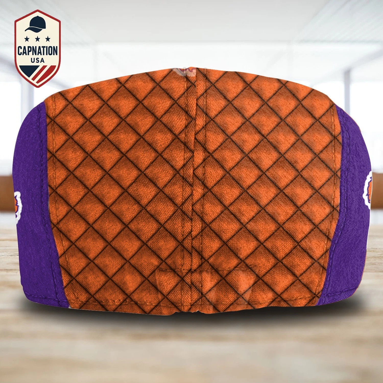 Clemson-Tigers Jeff Cap Custom Name Driving Cap Golf Cap Newsboy Cap Flat Cap