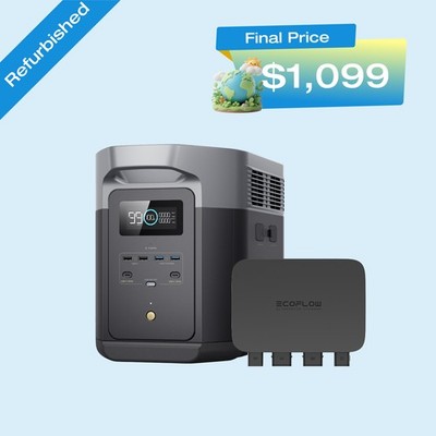 EcoFlow 800W Alternator Charger with Power Station - Certified Refurbished