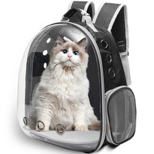 Large Cat Backpack Carrier for Travel and Hiking Transparent Pet Bubble Backp...