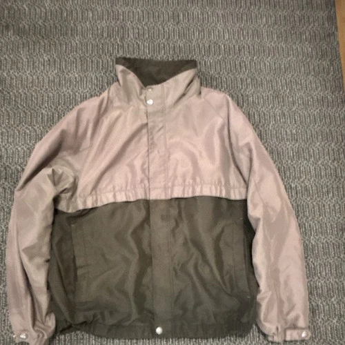 Perry Ellis Portfolio Men's XL Microfiber Full Zip Jacket Taupe/Green video thumbnail
