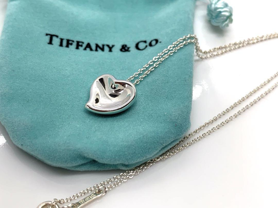 Tiffany & Co. Full Heart Necklace Silver 925 w/ pouch 41cm from