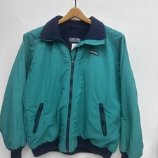 VTG Lands End Mens Squall Coat Wind Breaker Jacket Insulated Teal Men  s Large